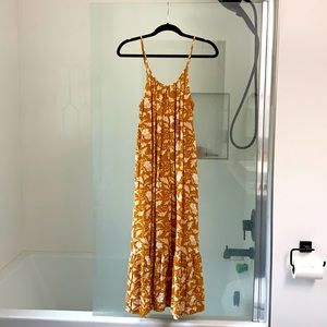 Universal Thread Yellow Floral Maxi Dress